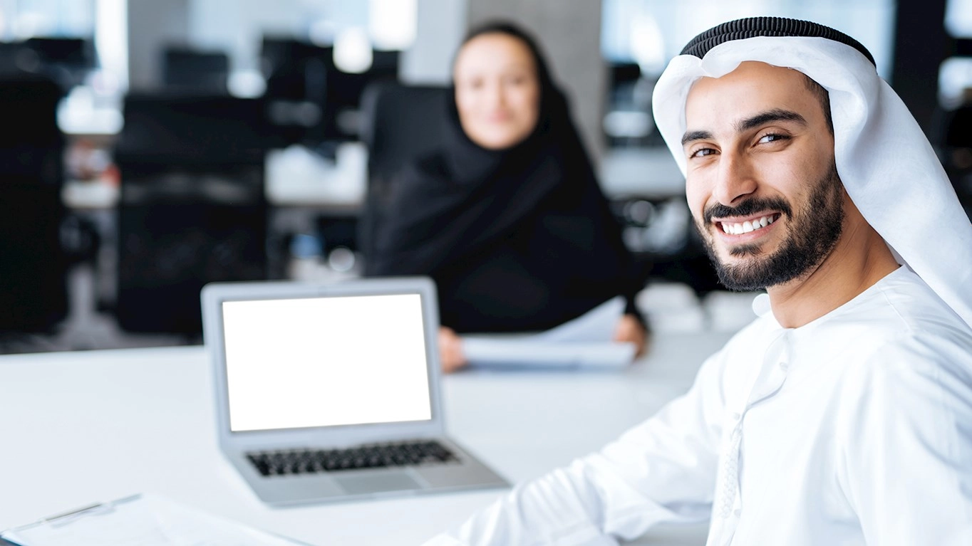 Man Smile while working