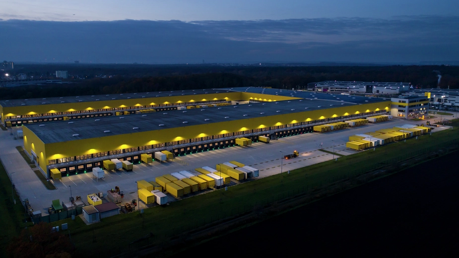 Aerial shot of warehouse