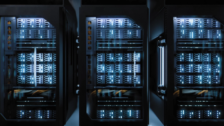 Server room showcasing data infrastructure supporting DP World’s digital ecosystem
