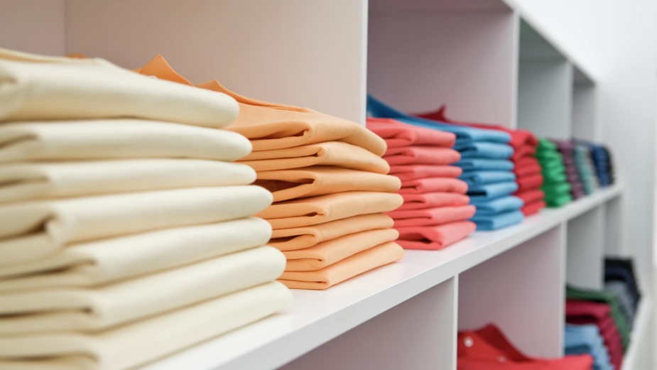 Shirts on store shelves